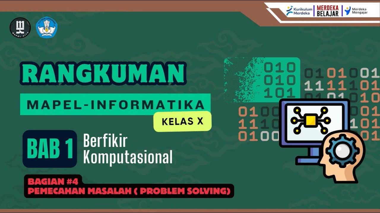 RANGKUMAN Informatika Kelas X– Bab 1 Berpikir Komputasional #Part4|pemecahan masalah | MapelKita