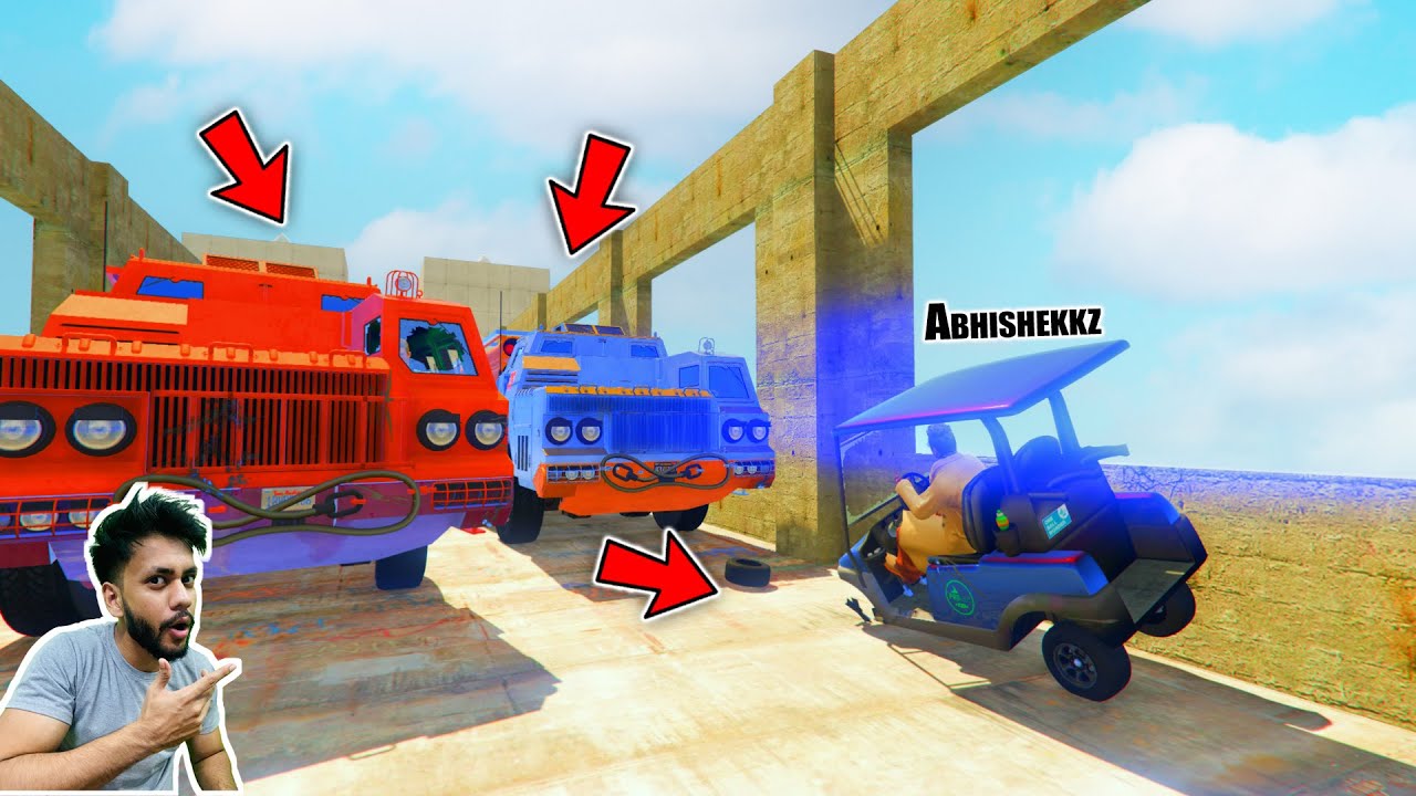 99.999% People got CRUSHED In This Face To Face Race GTA 5