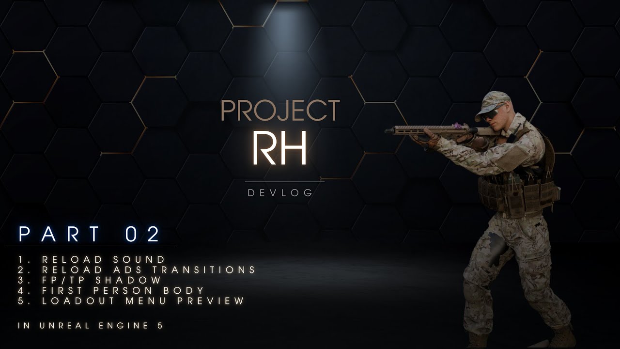 Project RH: Warzone-Inspired FPS Game | Reload System, Loadout Menu & First-Person Body | Devlog #2