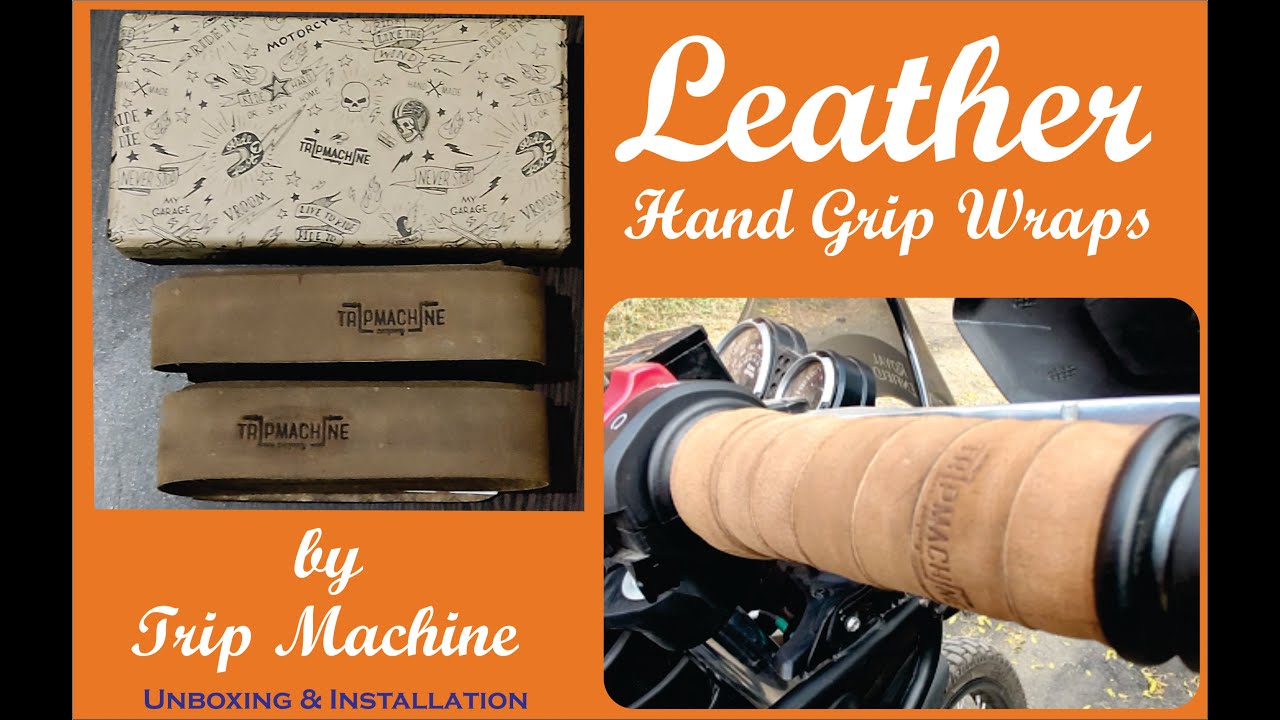HOW TO INSTALL LEATHER HAND GRIPS ON ROYAL ENFIELD MOTORCYCLE // GRIP WRAPS FOR HIMALAYAN 2021