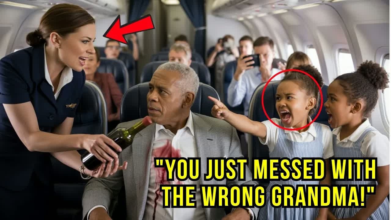 Black Elderly CEO Humiliated by Flight Attendant — What Her 10 Year Old Twin Granddaughters Did...