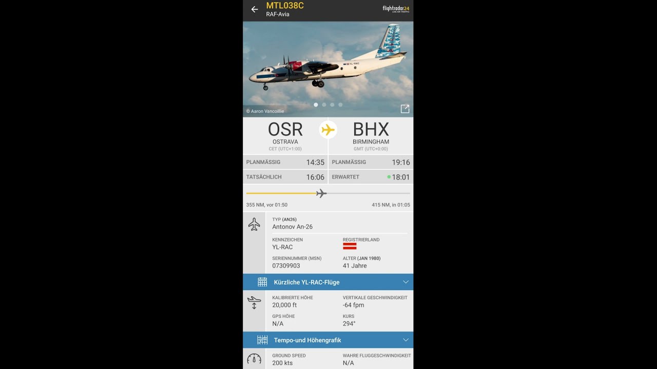 Amazing Turboprop Sound! RAF-Avia Antonov AN-26 flyover at night at 20.000 ft!