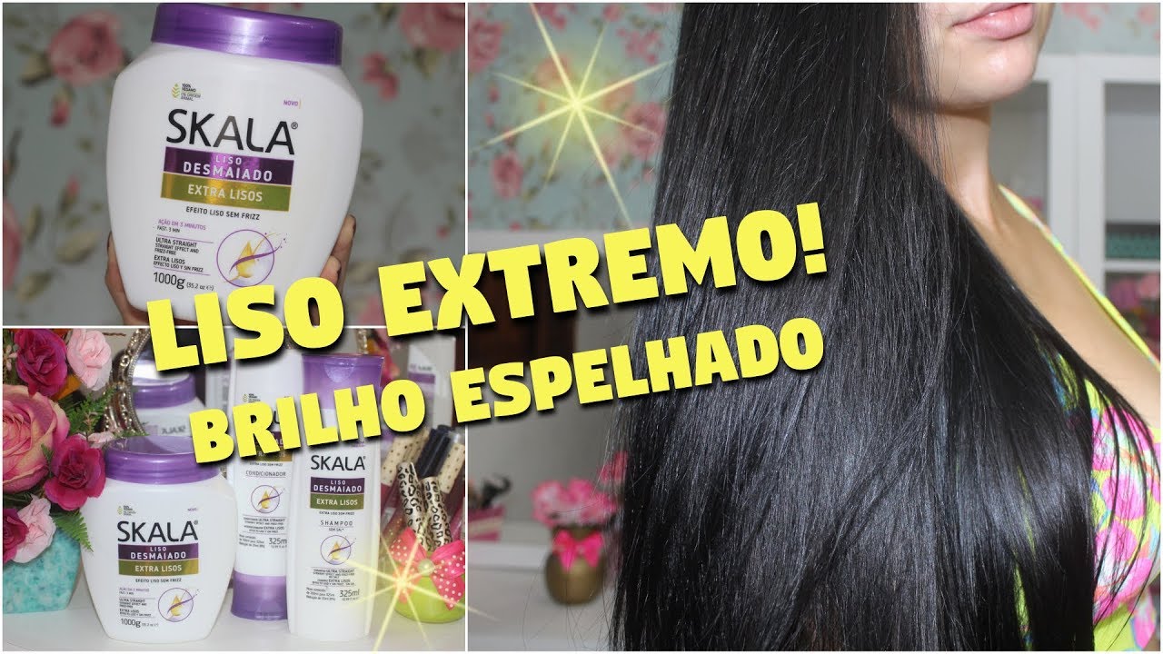 CABELO MUITO LISO DESMAIADO SEM QUÍMICA! Liso Desmaiado Skala Extra Lisos