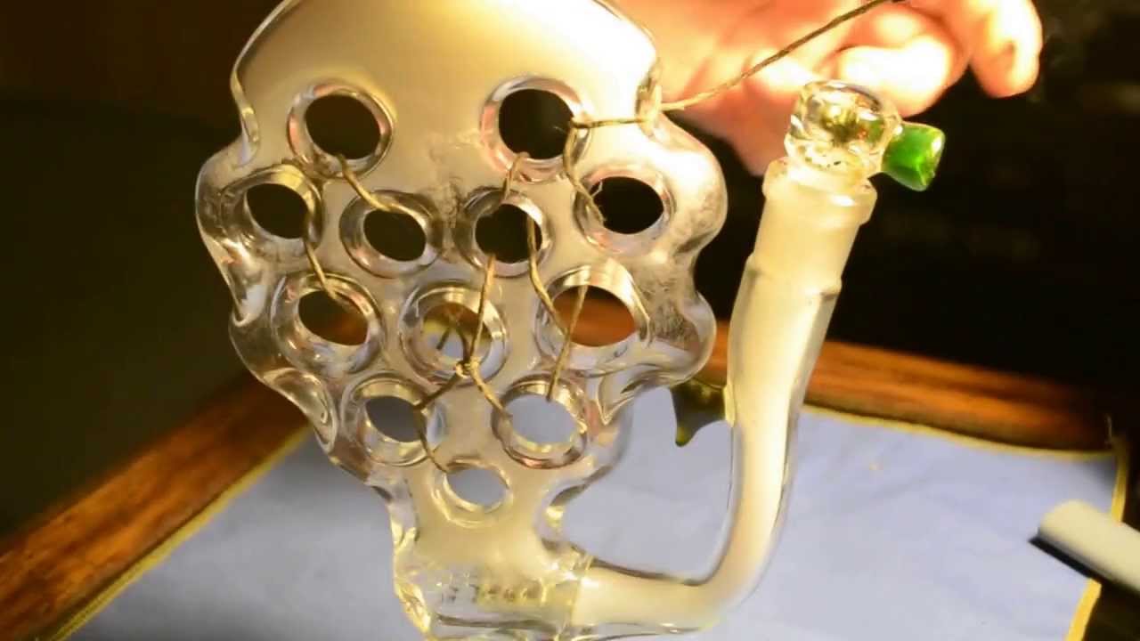 14 Hole Swiss with Gridded Inline Bong by Clear Dome