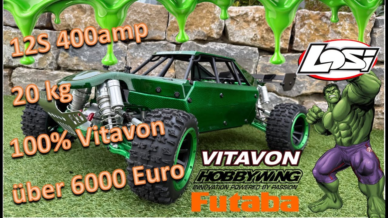 Losi DBXLe 3.0 Full Vitavon 6000 Euro 12s 400amp voll ALuminium und echt Carbon 1:5 5th scale