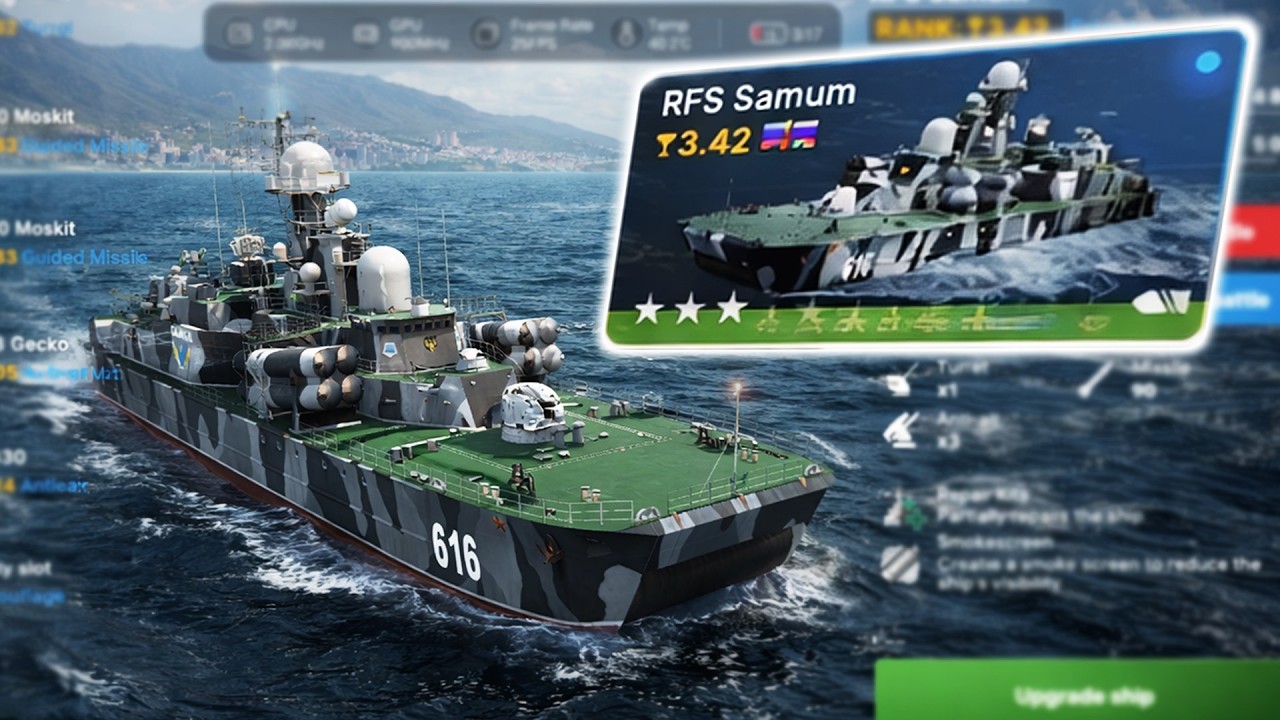 RFS Samum Review! Kapal Real yang Mirip Banget di Modern Warships vs Warships Mobile 2 😱