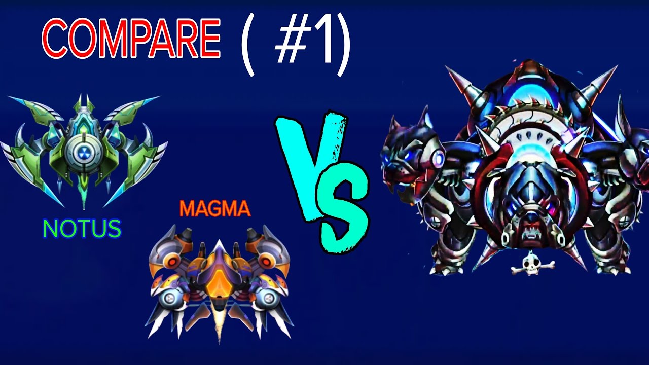 Space shooter - F2 ship COMPARISON - NOTUS - MAGMA vs Guild Boss 3