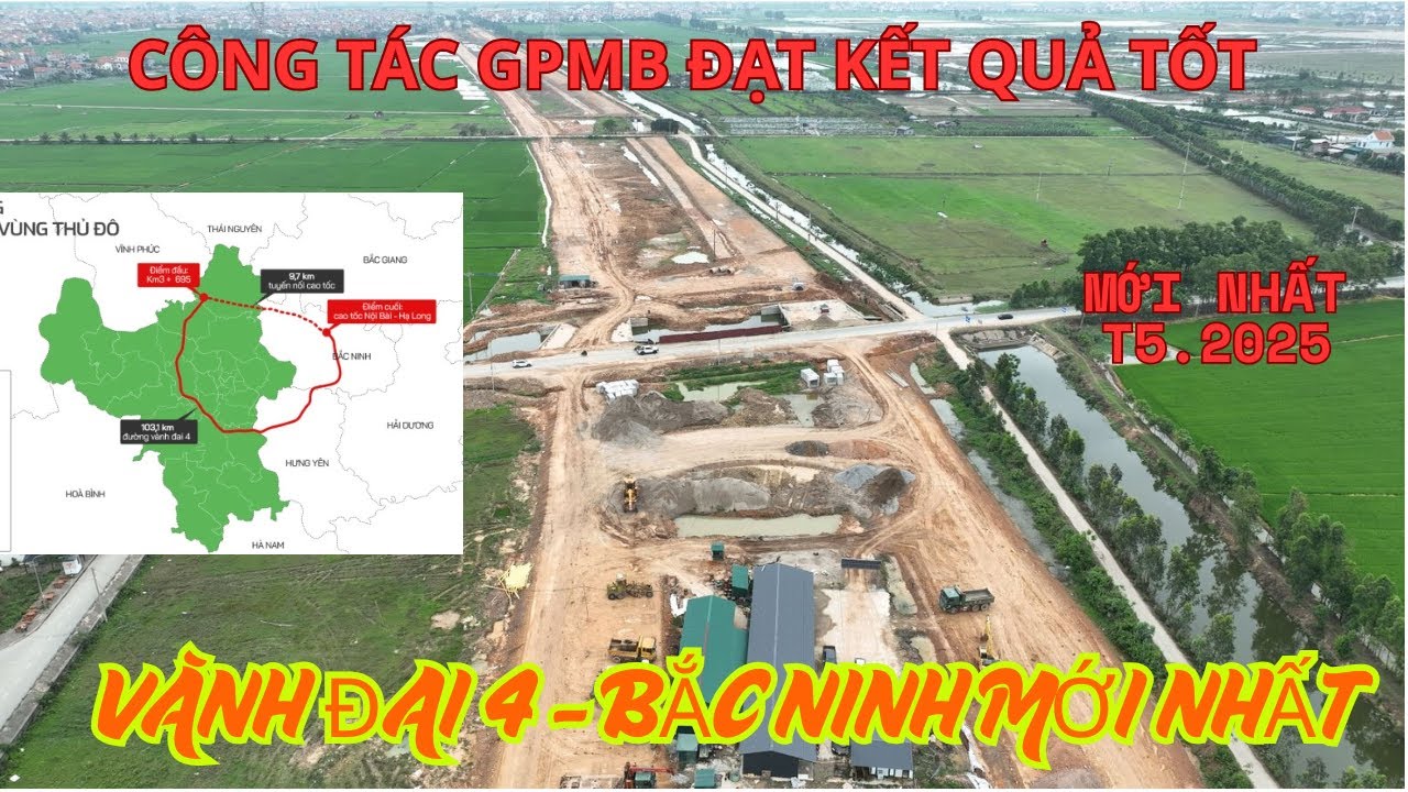 Toàn cảnh Vành đai 4 qua Bắc Ninh mới nhất || Tăng tốc để về đích