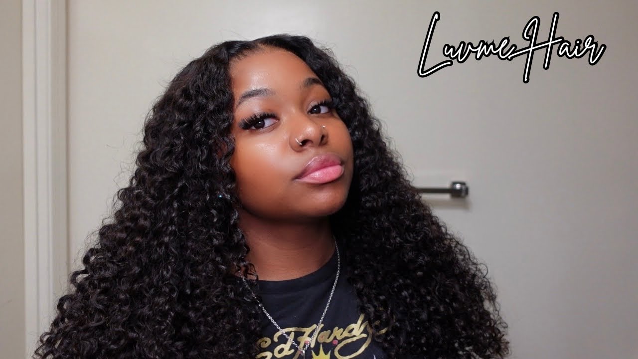 LUVME Voluminous &  Bouncy Messy Burmese Curly Glueless Wig Install | Luvvmaaz