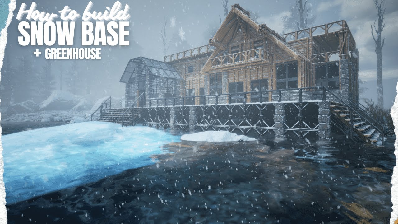 HOW TO BUILD SNOW BASE + GREENHOUSE - ARK SURVIVAL ASCENDED -