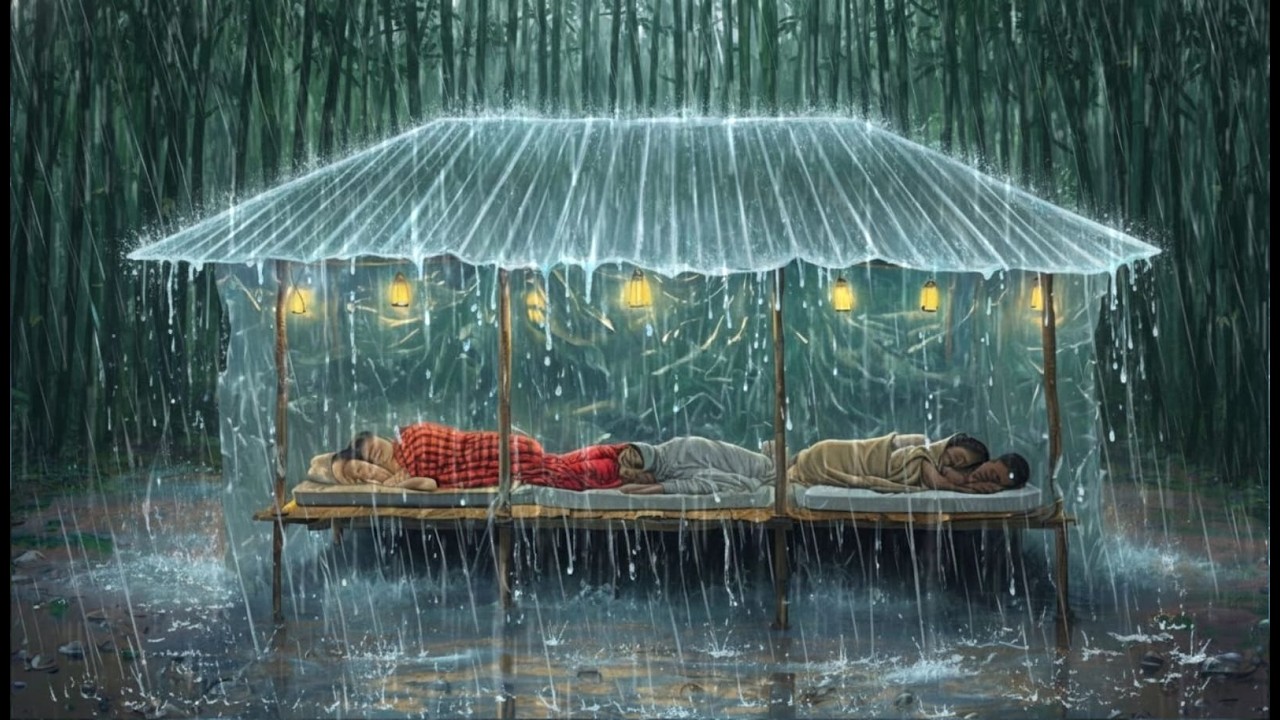 CAMPING IN HEAVY RAIN, THE CRAZIEST LIGHTNING STORM // STRUGGLE TO PUT UP A TENT IN HEAVY RAIN