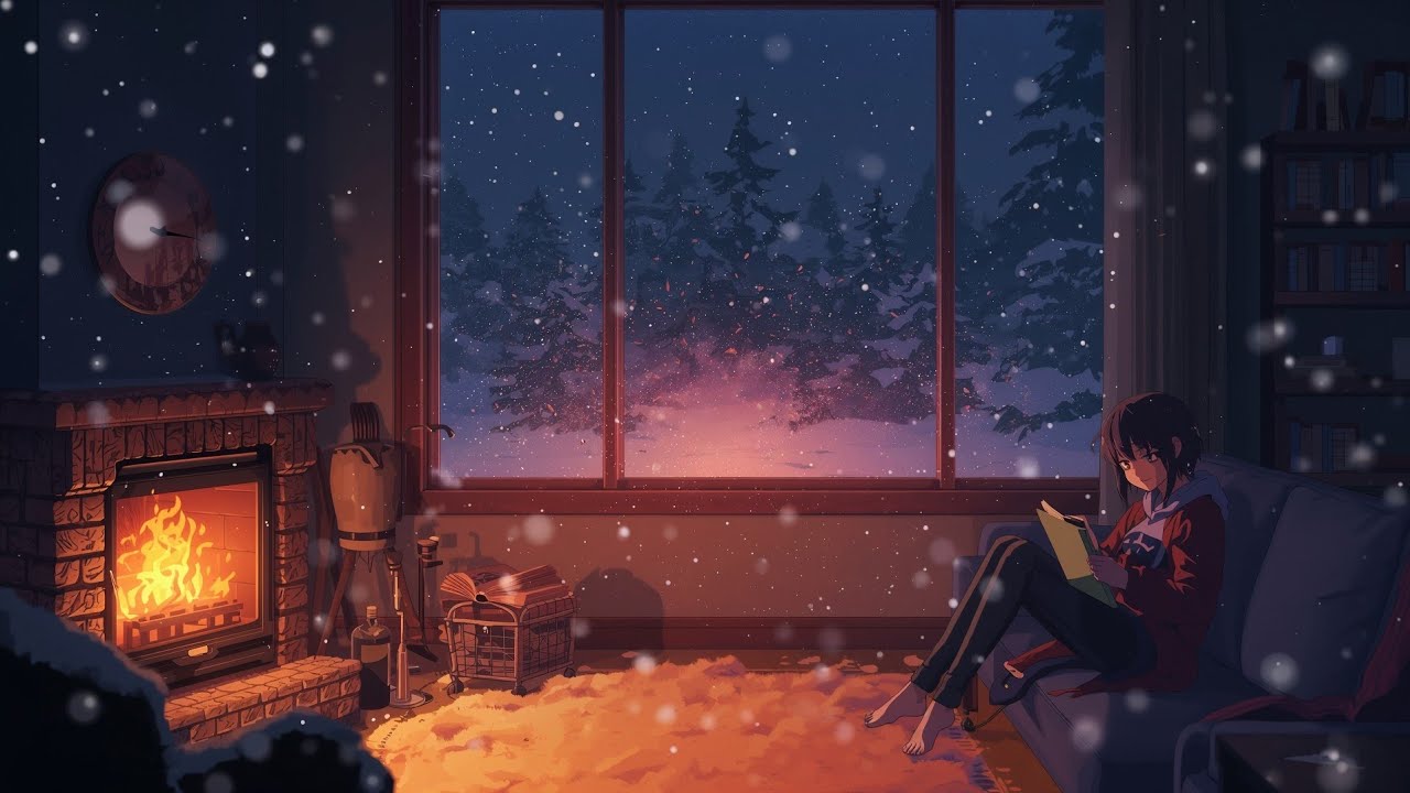 1 Hour Lofi Beats - Chill Study & Relax Music Playlist - December Winter Vibes Comfy Cozy Nostalgia