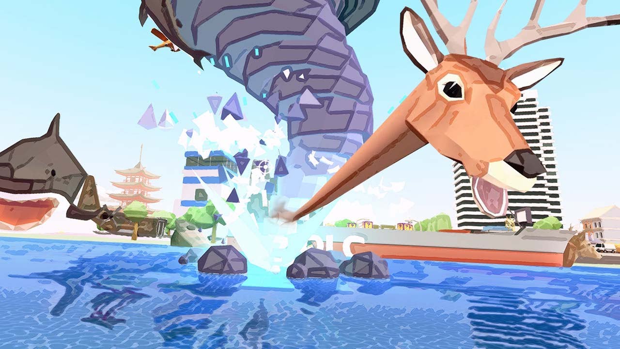 Escaping a SHARKNADO?! (Deer Simulator Gameplay)
