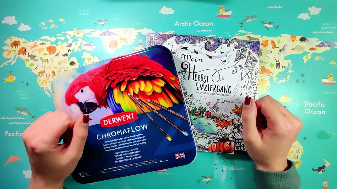 Derwent Chromaflow pencils - little test in Rita Berman's Herbstspaziergang