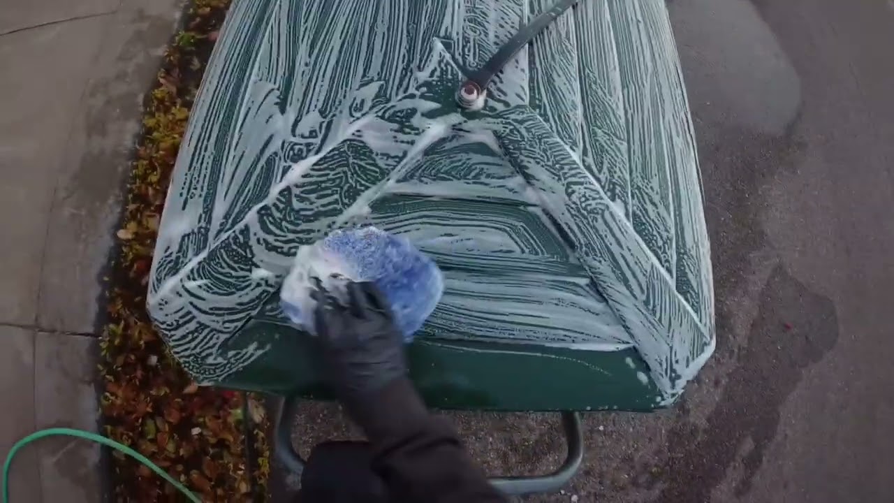 Oddly Satisfying ASMR: Deep Cleaning a Trash Can | No Talking, Just Scrubbing & Pressure Washing