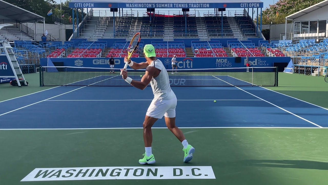 Rafael Nadal vs Tommy Paul INTENSE Practice - Washington Citi Open (Court Level View 4K)