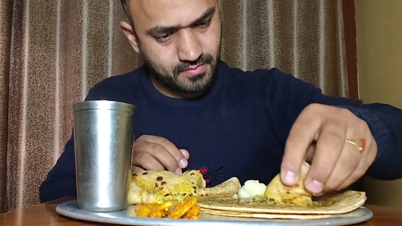 MOOLI PARATHA BREAKFAST COMBO | DESI GHEE & ACHAR FLAVOUR | SIMPLE MORNING MEAL #hungryankit #asmr 