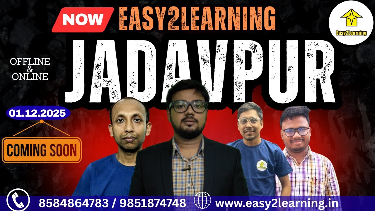 Jadavpur New Branch open|| Offline Batch ||#easy2learning