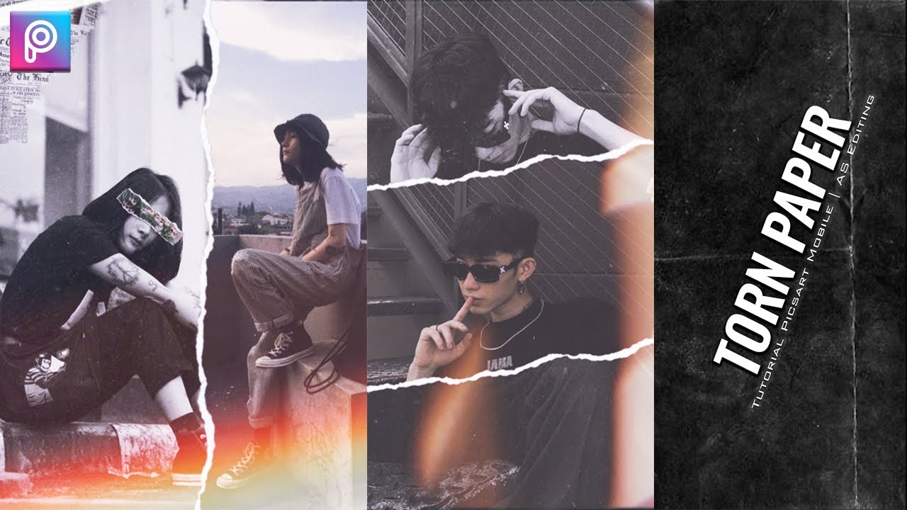 Tutorial Edit Torn Paper V2 - Torn Paper Effect | Picsart Tutorial