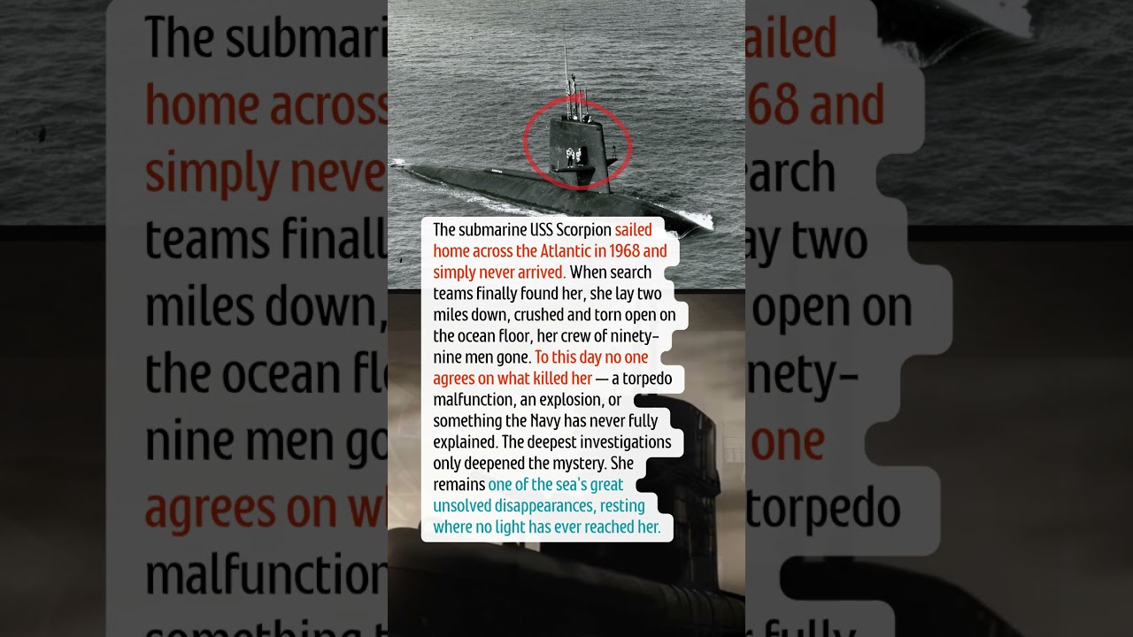 The Submarine That Vanished In 1968 &mdash; Found Crushed On The Seafloor With No Explanation #short #hist