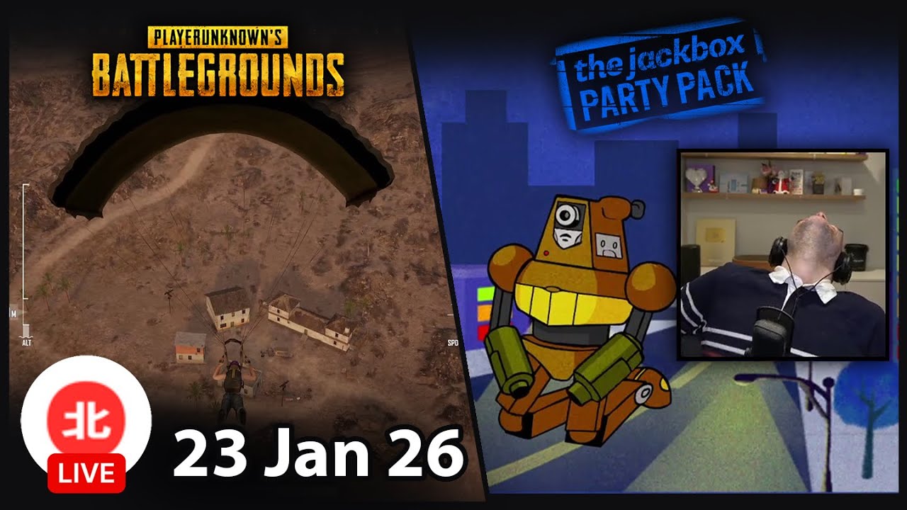 PUBG: Battlegrounds / Jackbox Party Pack - 23 Jan 2026 - Unofficial Northernlion VOD without Chat