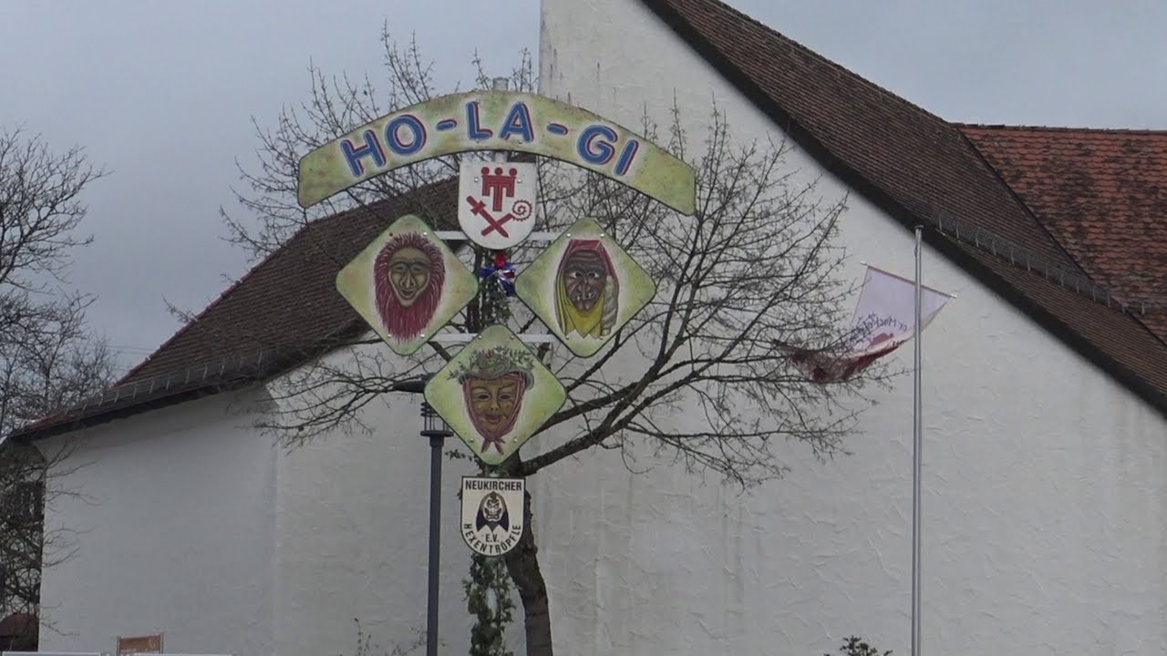 HO-LA-Gi Narrengottesdienst mit Narrenbaum Stellen in Neukirch