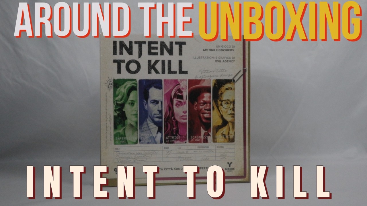 Un serial killer, un detective e una sfida mentale! Intent to Kill: Around the Unboxing! #boardgames