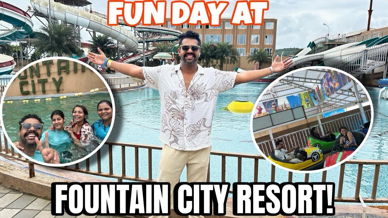 FUN DAY at FOUNTAIN CITY RESORT 💦 | Water Slides, Pool Party & Full Masti Vlog!