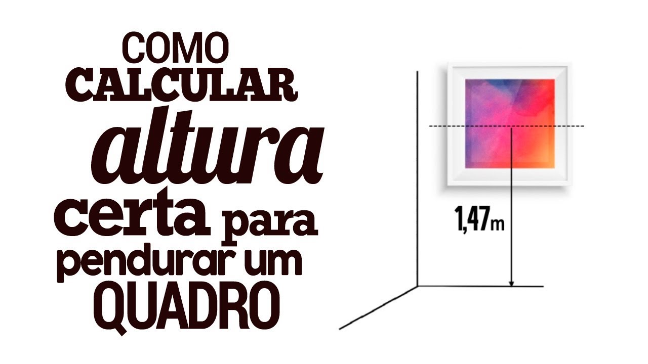 Calculando a altura certa para pendurar um quadro na parede