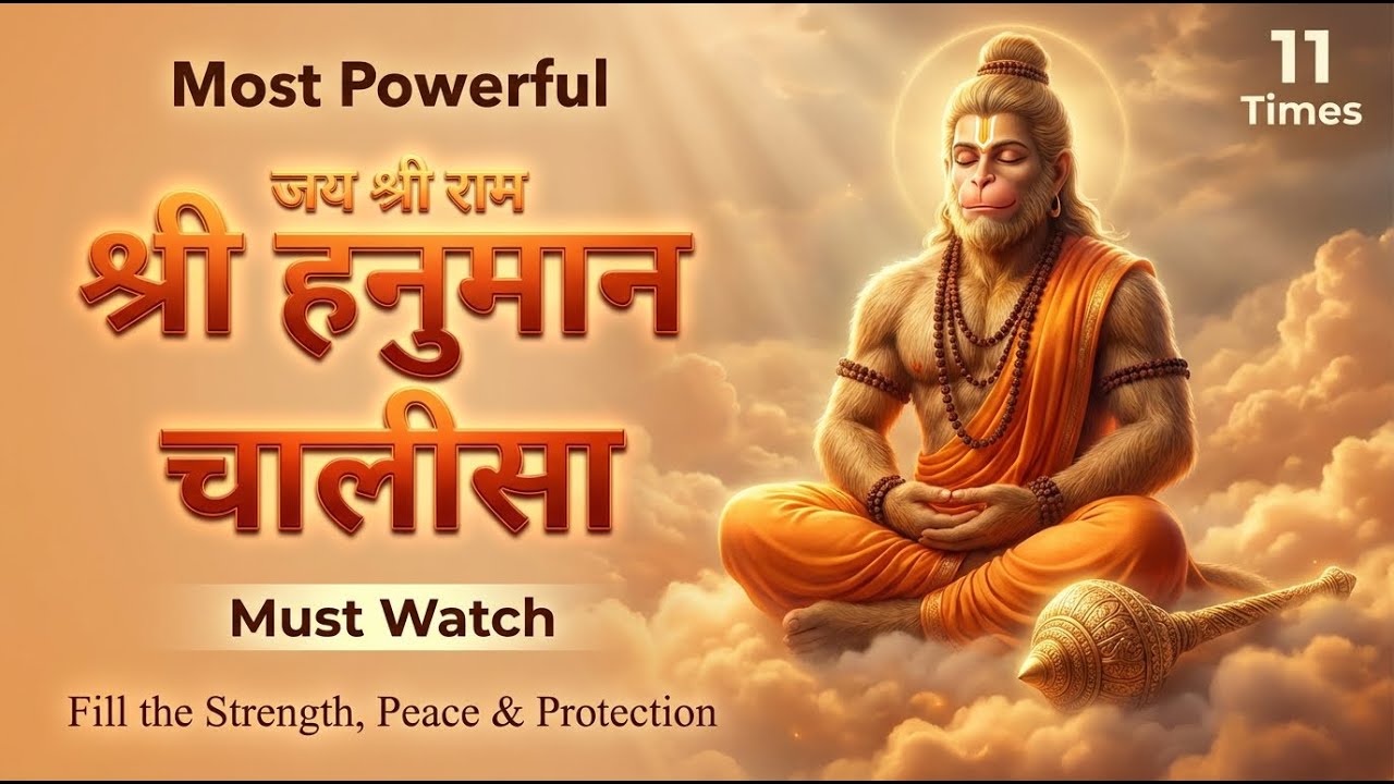 Nonstop🔱Shri Hanuman Chalisa | Powerful Chant for Strength, Peace & Protection🔱(Official Video)