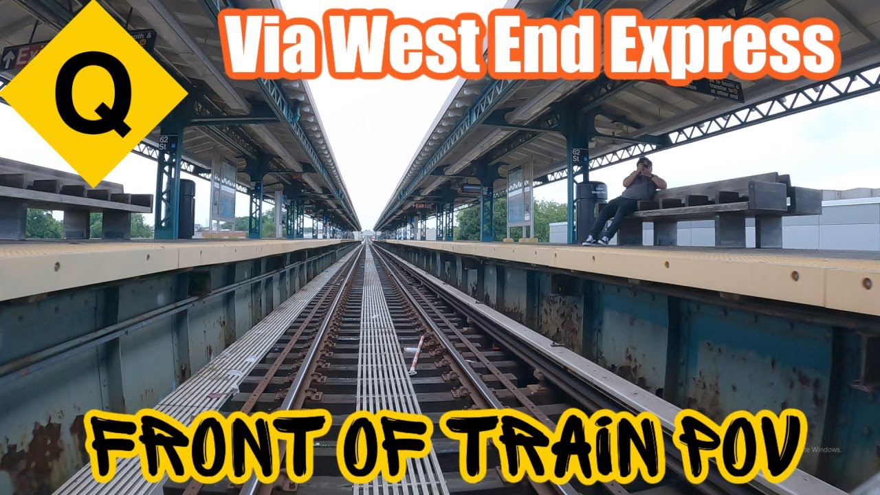 Front of Train Ride On an R46 (Q) Train via (D) Express Line To Atlantic Avenue