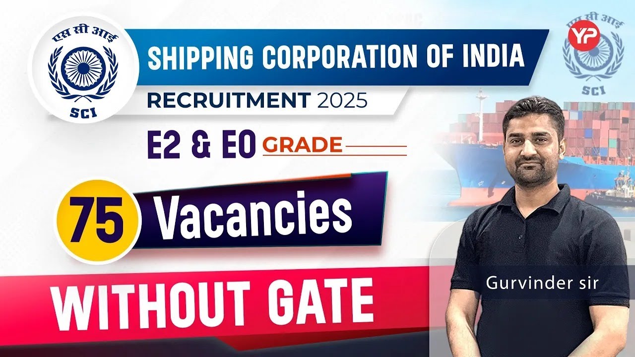 Another PSU without GATE | 75 vacancies Shipping corporation recruitment notification 2025