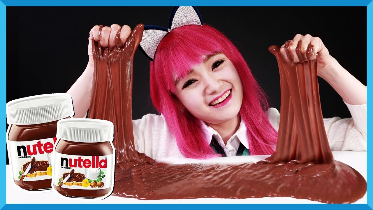 Cara membuat Giant Nutella Slime mudah di Hari Special Valentine | Mainan anak