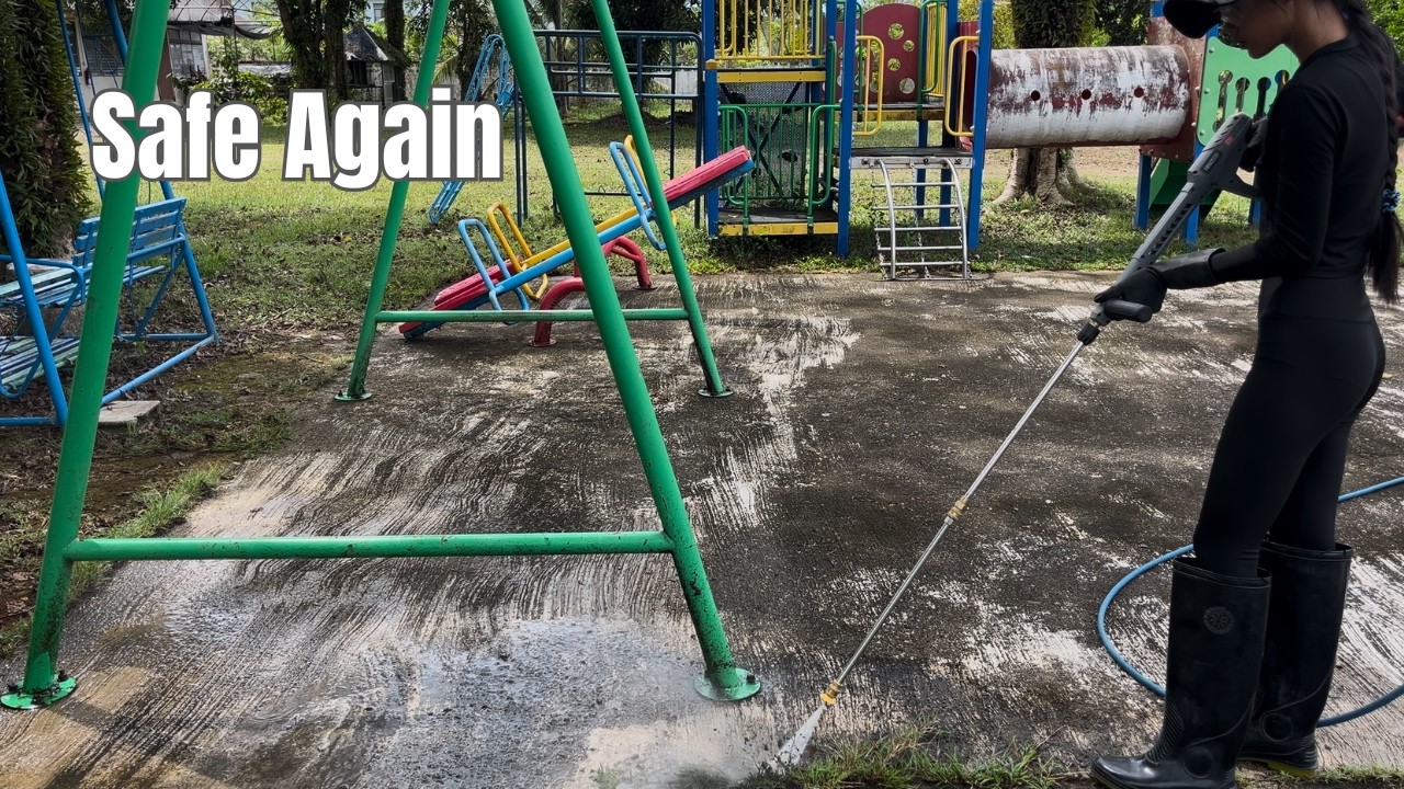 Cleaning an Orphanage Playground | Pressure Washing ASMR | Safe Again