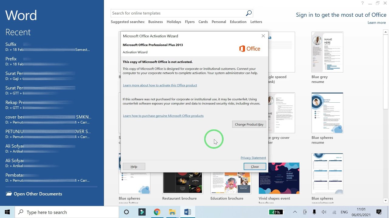 Microsoft Office Activation Wizard | Cara cepat mengatasi 