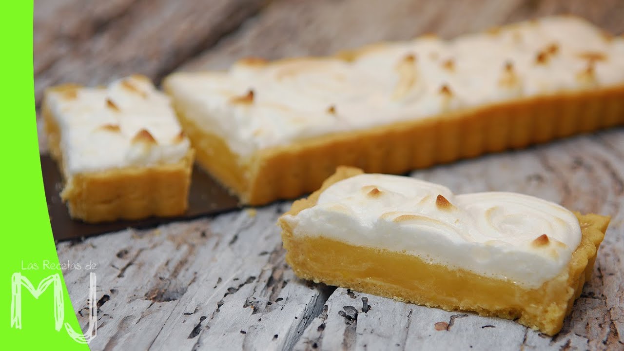 Tarta de limón y merengue con masa quebrada casera