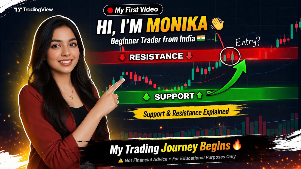 &ldquo;My First Trading Video 😳 | Support & Resistance Explained (Beginner)&rdquo;