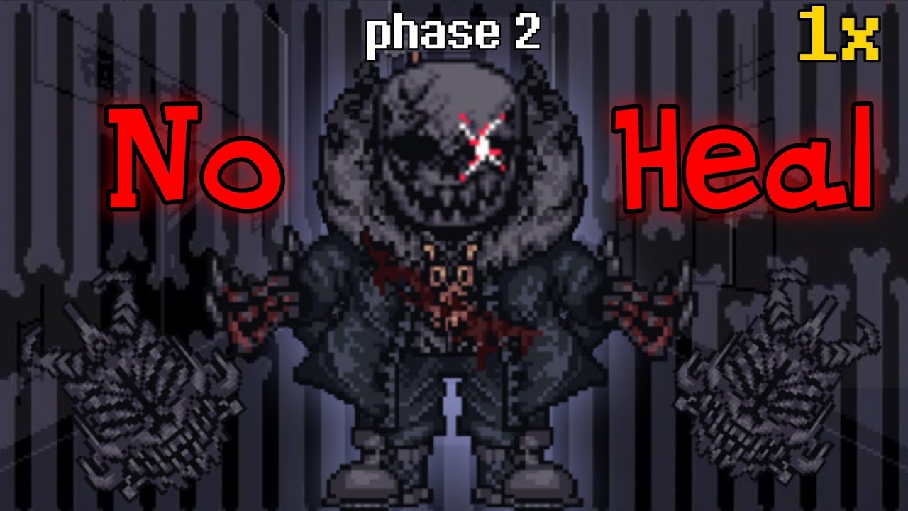 [NO HEAL] Afterglory Sans by Injecting - phase 2 (1x damage)