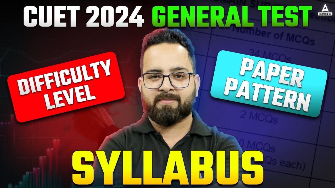CUET 2024 General Test | Syllabus, Difficulty Level & Paper Pattern🔥✅