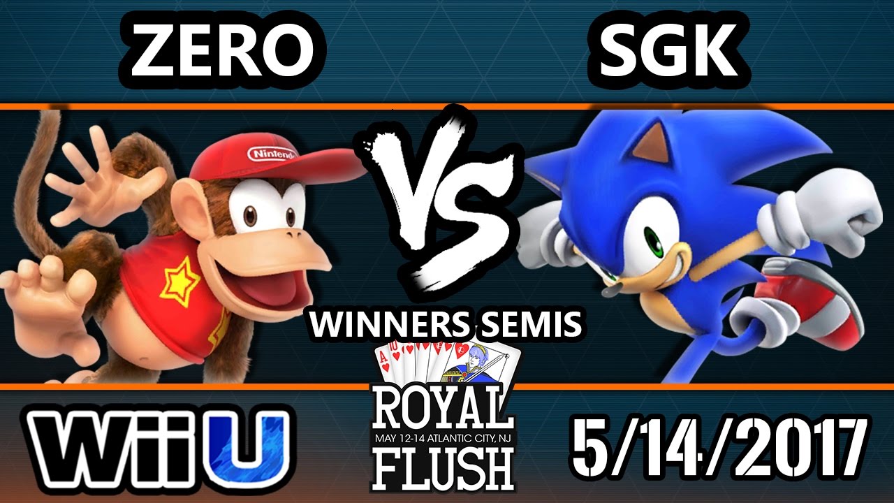 Royal Flush SSB4 - TSM | ZeRo (Diddy Kong) Vs. BOT | Super Girl Kels (Sonic) SSB4 WS - Smash 4