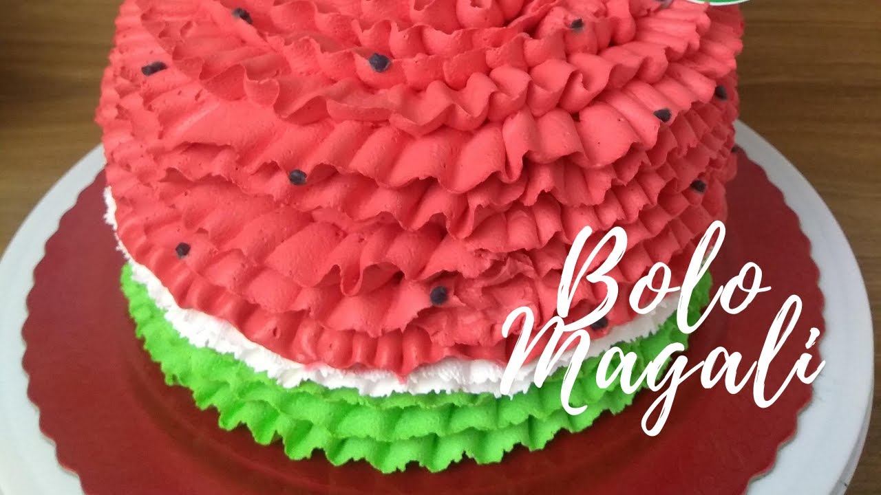 Decora&ccedil;&atilde;o de bolo da Magali 🍉