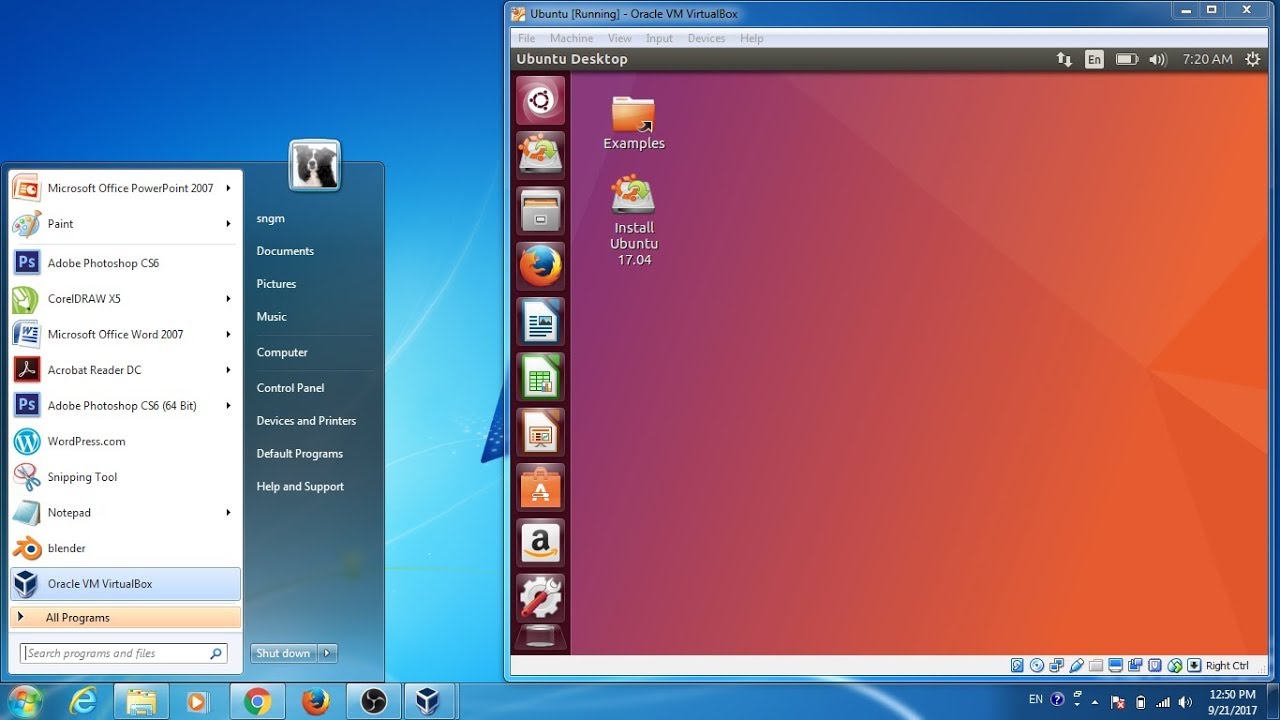 How to install OS inside OS with Virtual Box on windows 7