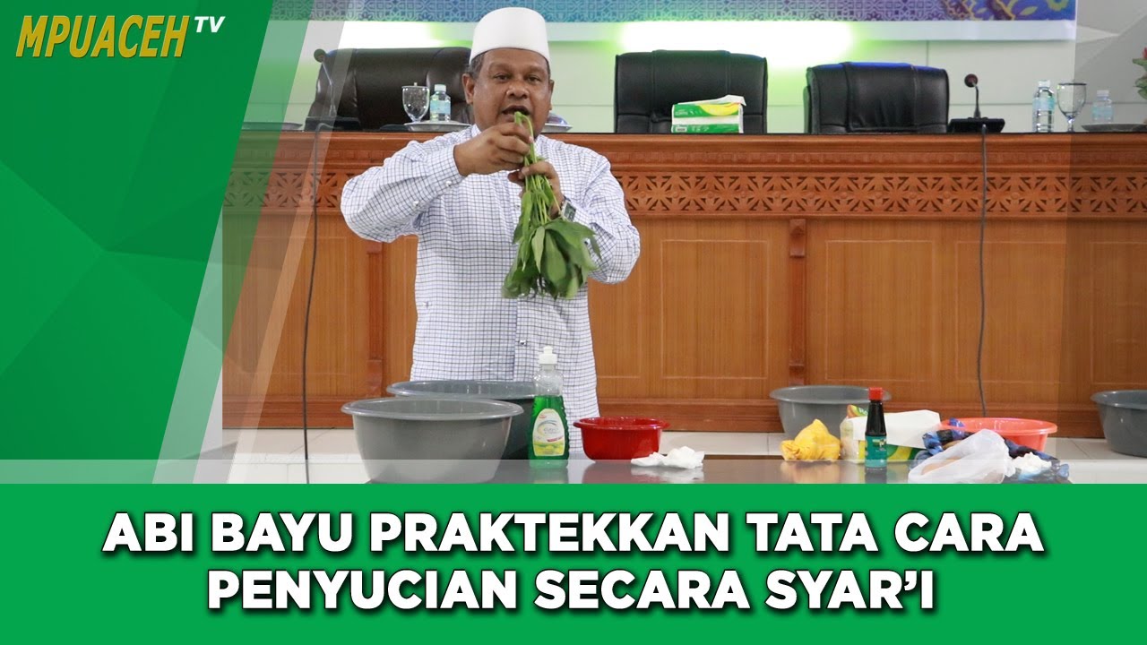 ABI BAYU PRAKTEKKAN TATA CARA PENYUCIAN SECARA SYAR&rsquo;I