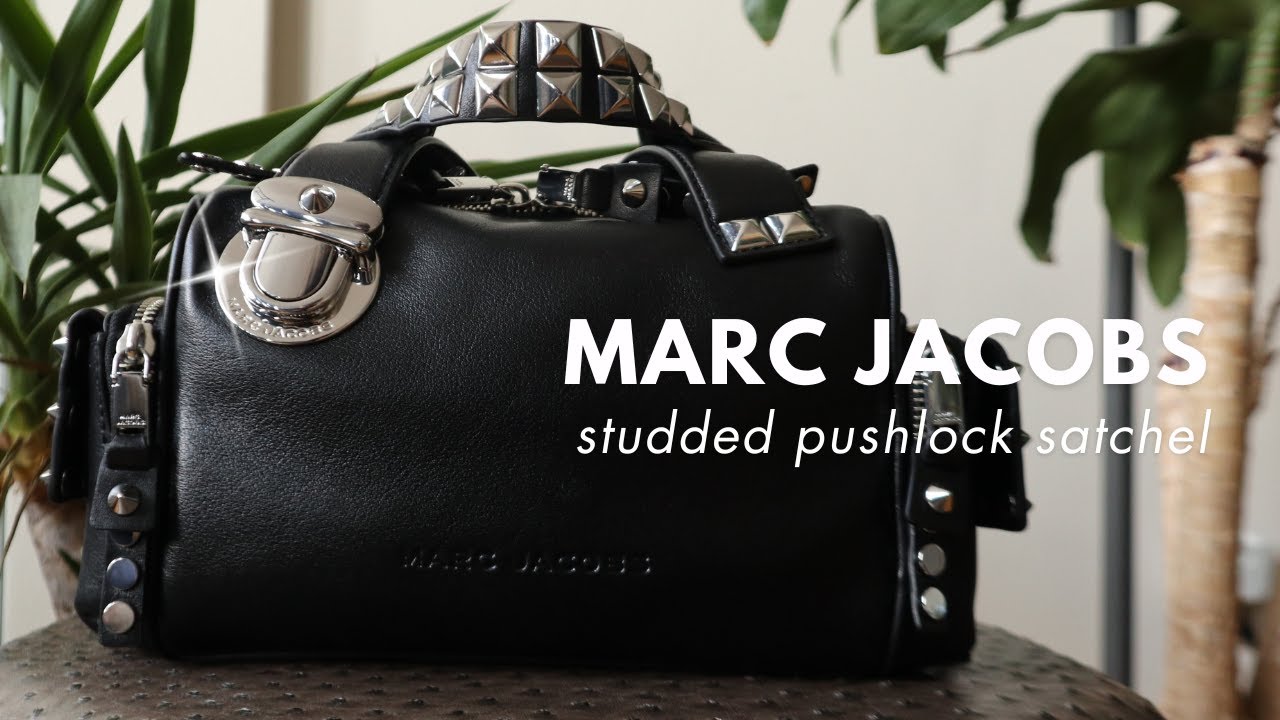 MARC JACOBS STUDDED PUSHLOCK MINI SATCHEL ♥︎ details + what fits