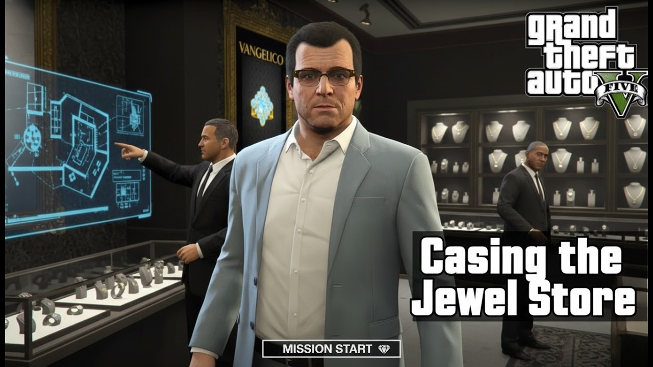 GTA V STORY MODE PART 9 | CASING THE JEWEL STORE MISSION 💎🔥