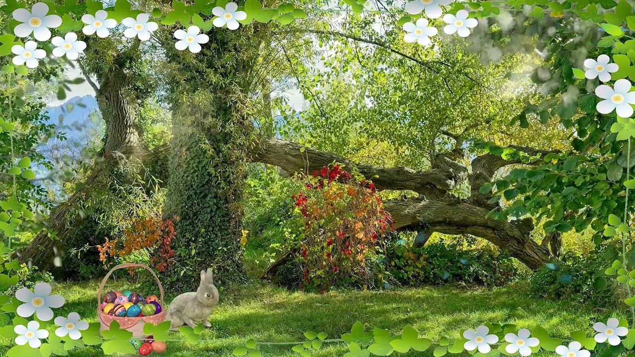 Adorable Easter Bunny in the Sunlit Woods Spring ASMR Ambience