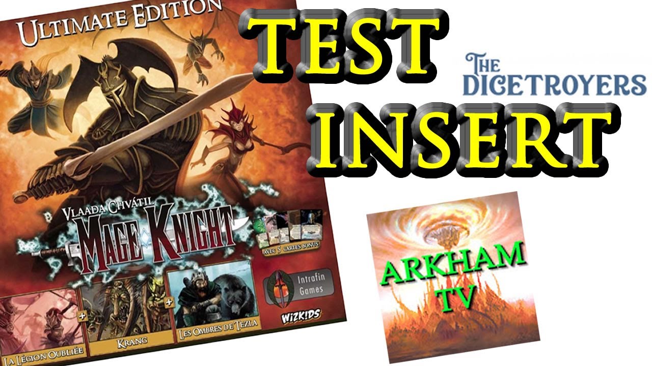 Test Insert DiceTroyers pour Mage Knight Ultimate Edition.