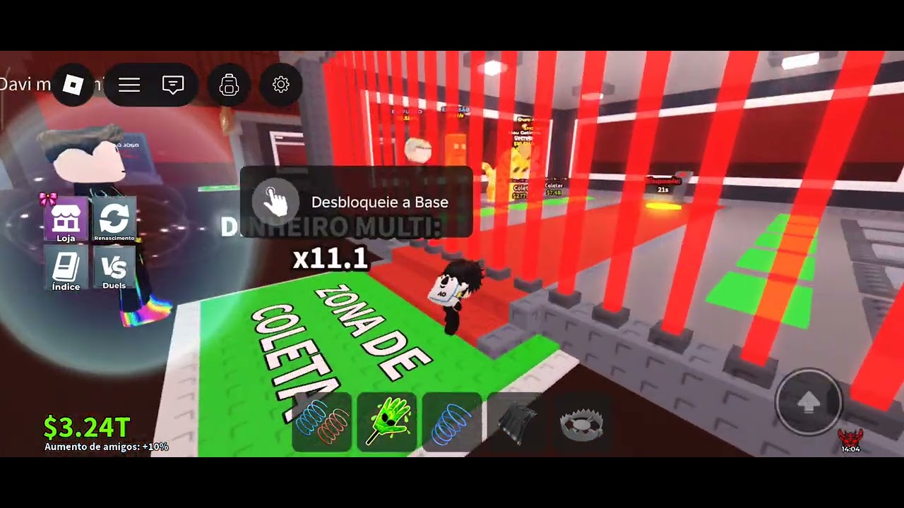 Jogando com meu amigo Davipec9 roube um brainrot e assassino x xerife