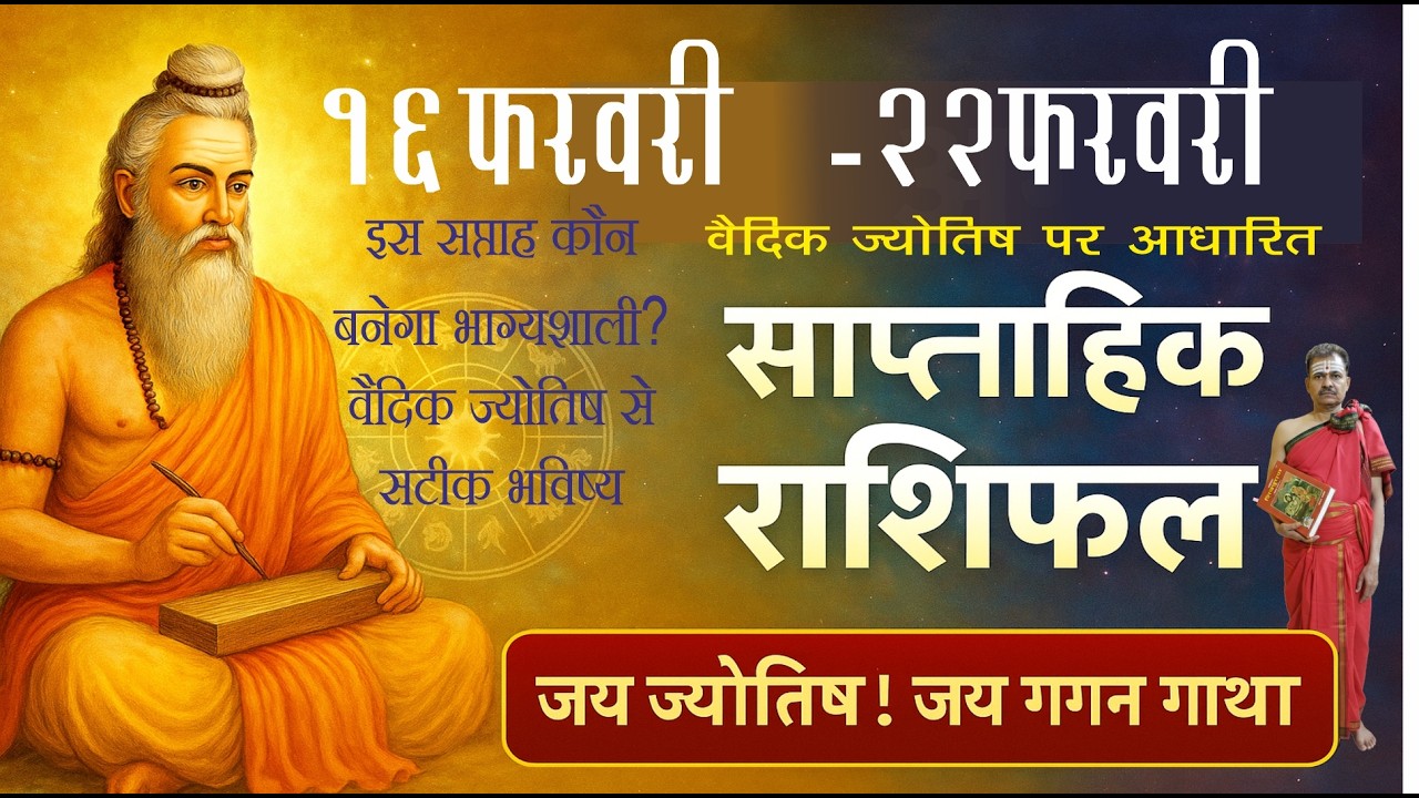 साप्ताहिक राशिफल 16 से 22 फरवरी 2026 | Mesh से Meen | Weekly Horoscope in Hindi | Gagan Gatha