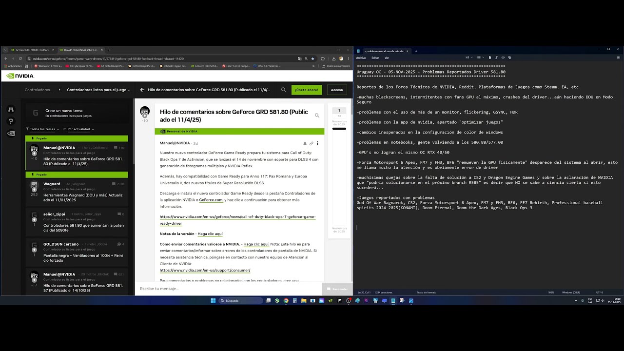 &iexcl;El Driver 581.80 est&aacute; plagado de errores graves y NO se los recomiendo!